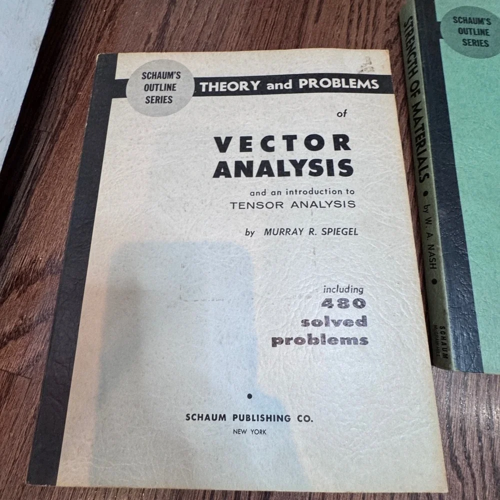 Vintage Schaums Outline‎ Theory Books Lot Problems Probability Strength Vector